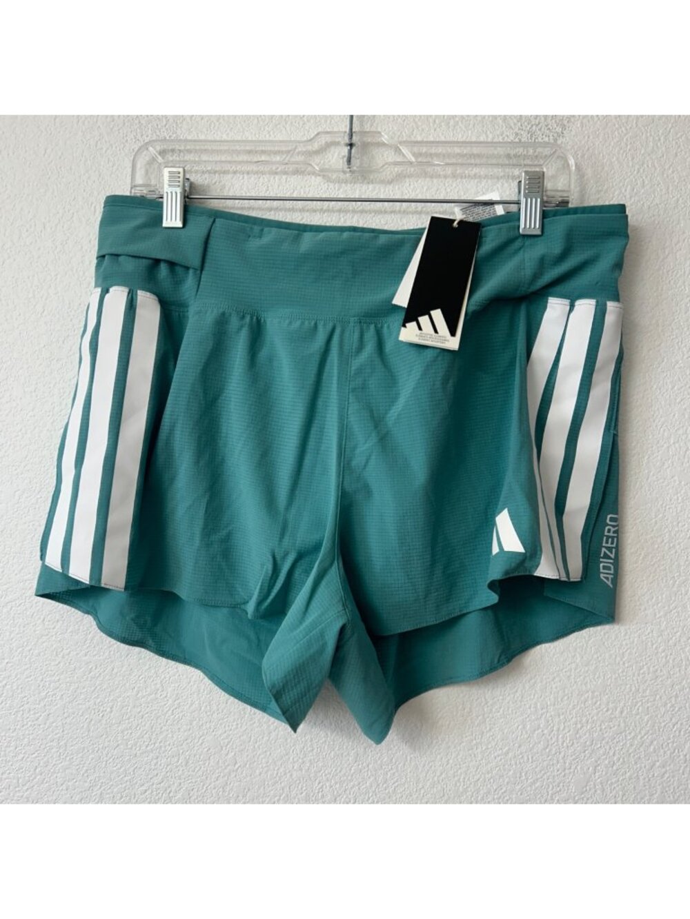 Adidas Adizero 3" Running Gel Pocket Shorts JV7162 Size L Powder Teal